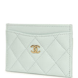 Chanel Classic Card Holder Light Blue Caviar Gold Hardware - Thumbnail View 5
