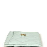 Chanel Classic Card Holder Light Blue Caviar Gold Hardware - Thumbnail View 3