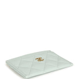 Chanel Classic Card Holder Light Blue Caviar Gold Hardware - Thumbnail View 6