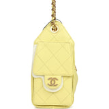 Chanel Mini 25 Hobo Bag Light Yellow Caviar Antique Gold Hardware - Thumbnail View 4