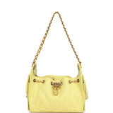 Chanel Mini 25 Hobo Bag Light Yellow Caviar Antique Gold Hardware - Thumbnail View 6