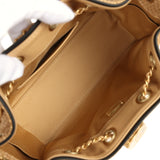 Chanel Mini 25 Hobo Bag Beige Raffia and Black Calfskin Antique Gold Hardware - Thumbnail View 8