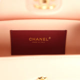 Chanel Preppy Coco Bowling Bag Light Pink Shiny Caviar Brushed Gold Hardware - Thumbnail View 9