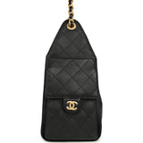 Chanel Small 25 Hobo Bag Black Caviar Antique Gold Hardware