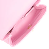 Pre-owned Chanel Mini Coco Top Handle Flap Bag Light Pink Caviar Brushed Gold Hardware - Thumbnail View 8