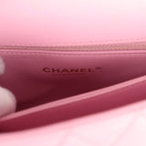 Pre-owned Chanel Mini Coco Top Handle Flap Bag Light Pink Caviar Brushed Gold Hardware - Thumbnail View 9