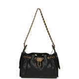 Chanel Mini 25 Hobo Bag Black Caviar Antique Gold Hardware