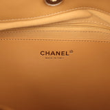 Chanel Maxi Hobo Bag Beige Suede Antique Gold Hardware