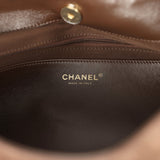Chanel Maxi Hobo Bag Dark Brown Suede Antique Gold Hardware - Thumbnail View 9