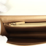Preowned Chanel Small Chic Pearls Flap Bag White Calfskin Antique Gold Hardware - Thumbnail View 9