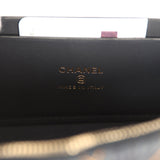 Chanel Top Handle Long Vanity Case with Chain Dark Blue Denim Light Gold Hardware - Thumbnail View 8
