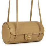 Chanel Preppy Coco Bowling Bag Dark Beige Shiny Caviar Brushed Gold Hardware - Thumbnail View 3