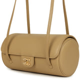 Chanel Preppy Coco Bowling Bag Dark Beige Shiny Caviar Brushed Gold Hardware - Thumbnail View 4