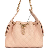 Chanel Small 25 Hobo Bag Light Pink Caviar Antique Gold Hardware - Thumbnail View 1