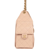 Chanel Small 25 Hobo Bag Light Pink Caviar Antique Gold Hardware - Thumbnail View 4