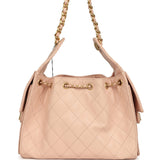 Chanel Small 25 Hobo Bag Light Pink Caviar Antique Gold Hardware - Thumbnail View 5