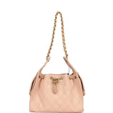 Chanel Small 25 Hobo Bag Light Pink Caviar Antique Gold Hardware - Thumbnail View 6