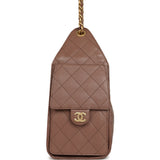 Chanel Small 25 Hobo Bag Brown Caviar Antique Gold Hardware - Thumbnail View 3