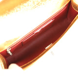 Chanel Chevron Clutch Metallic Gold Aged Calfskin Silver Hardware