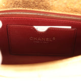 Chanel Chevron Clutch Metallic Gold Aged Calfskin Silver Hardware