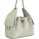 Chanel Small 25 Hobo Bag Light Green Caviar Antique Gold Hardware - Thumbnail View 2