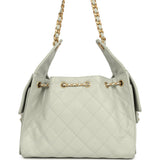 Chanel Small 25 Hobo Bag Light Green Caviar Antique Gold Hardware - Thumbnail View 5