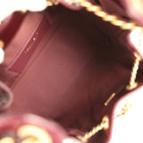 Chanel Small 25 Hobo Bag Burgundy Shiny Aged Crumpled Calfskin Antique Gold Hardware