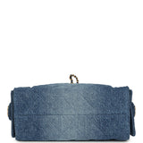 Chanel Mini 25 Hobo Bag Blue Washed Denim Antique Gold Hardware - Thumbnail View 7