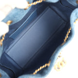 Chanel Mini 25 Hobo Bag Blue Washed Denim Antique Gold Hardware - Thumbnail View 8