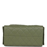 Chanel Small 25 Hobo Bag Green Caviar Antique Gold Hardware - Thumbnail View 6