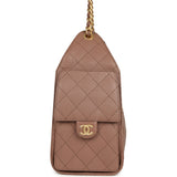 Chanel Small 25 Hobo Bag Brown Caviar Antique Gold Hardware - Thumbnail View 3