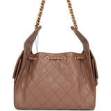 Chanel Small 25 Hobo Bag Brown Caviar Antique Gold Hardware - Thumbnail View 4