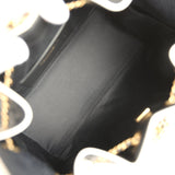 Chanel Small 25 Hobo Bag Black Raffia and White Calfskin Antique Gold Hardware - Thumbnail View 8