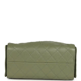 Chanel Small 25 Hobo Bag Green Caviar Antique Gold Hardware - Thumbnail View 7