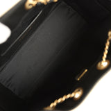 Chanel Mini 25 Hobo Bag Black Raffia and White Calfskin Antique Gold Hardware