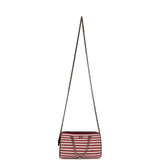 Chanel Mini Timeless Classic Barrel Bag with Chain Burgundy Multi Crochet and Burgundy Lambskin Light Gold Hardware - Thumbnail View 6