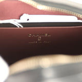 Chanel Mini Timeless Classic Barrel Bag with Chain Black Shiny Caviar Light Gold Hardware