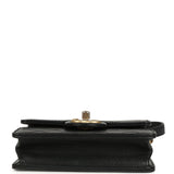Pre-owned Chanel Chic Pearls Flap Bag Black Calfskin Brushed Gold Hardware