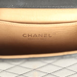 Pre-owned Chanel Chic Pearls Flap Bag Black Calfskin Brushed Gold Hardware