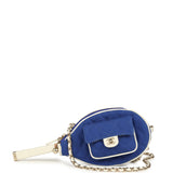 Chanel "Monte-Carlo" Mini Crossbody Tennis Bag Blue and White Canvas Light Gold Hardware - Thumbnail View 1