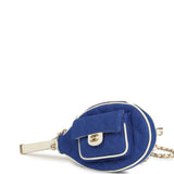 Chanel "Monte-Carlo" Mini Crossbody Tennis Bag Blue and White Canvas Light Gold Hardware - Thumbnail View 2