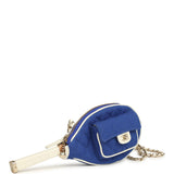 Chanel "Monte-Carlo" Mini Crossbody Tennis Bag Blue and White Canvas Light Gold Hardware - Thumbnail View 3