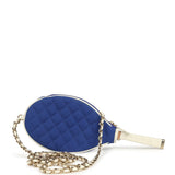 Chanel "Monte-Carlo" Mini Crossbody Tennis Bag Blue and White Canvas Light Gold Hardware - Thumbnail View 5