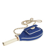 Chanel "Monte-Carlo" Mini Crossbody Tennis Bag Blue and White Canvas Light Gold Hardware - Thumbnail View 7