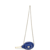 Chanel "Monte-Carlo" Mini Crossbody Tennis Bag Blue and White Canvas Light Gold Hardware - Thumbnail View 8