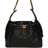 Chanel Small 25 Hobo Bag Black Caviar Antique Gold Hardware - Thumbnail View 1
