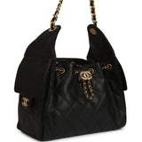 Chanel Small 25 Hobo Bag Black Caviar Antique Gold Hardware - Thumbnail View 2