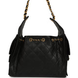 Chanel Small 25 Hobo Bag Black Caviar Antique Gold Hardware - Thumbnail View 5