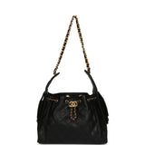 Chanel Small 25 Hobo Bag Black Caviar Antique Gold Hardware - Thumbnail View 6