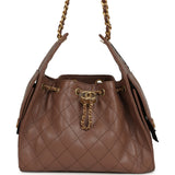 Chanel Small 25 Hobo Bag Brown Caviar Antique Gold Hardware - Thumbnail View 1